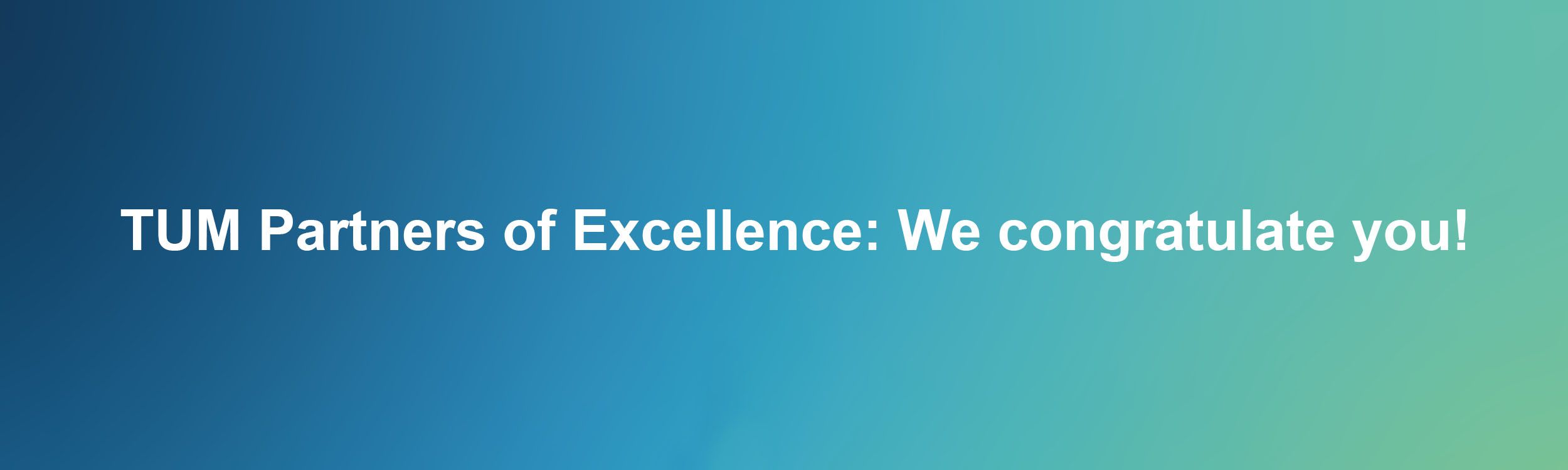 TUM Partners of Excellence: we congratulate you!